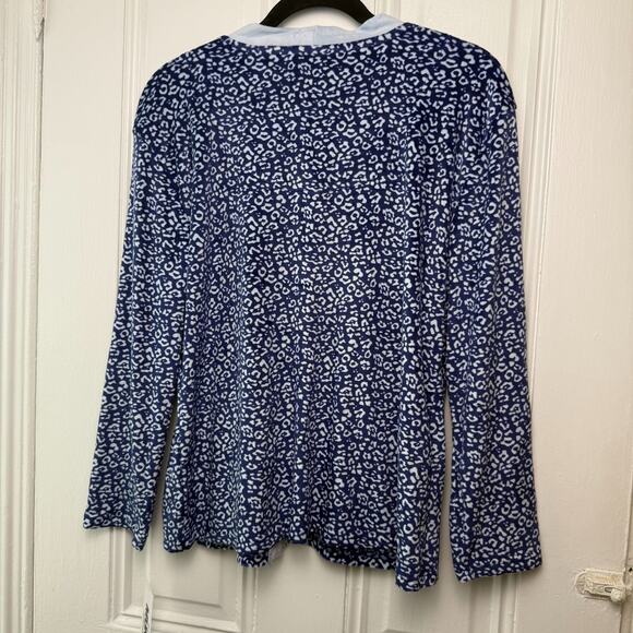 QVC MUK LUKS Velour Bed Jacket and Pant Pajama Set Womens Small Blue White NWT - Picture 13 of 15